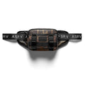 Flatlay of Small Crossbody Bag in rust camo, front view
