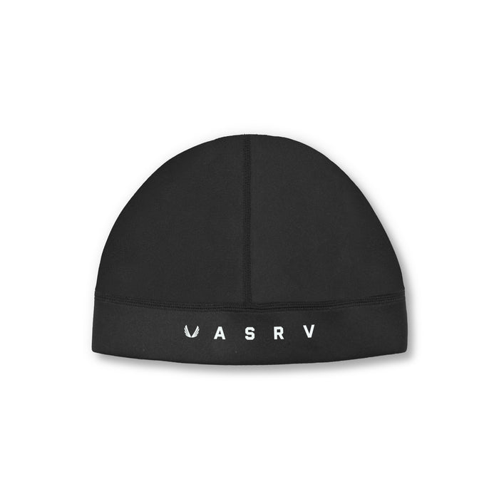 flatlay Performance Wings Logo Skull Cap in black, front view