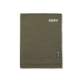 flatlay ASRV Thermal Gaiter in faded olive, front view