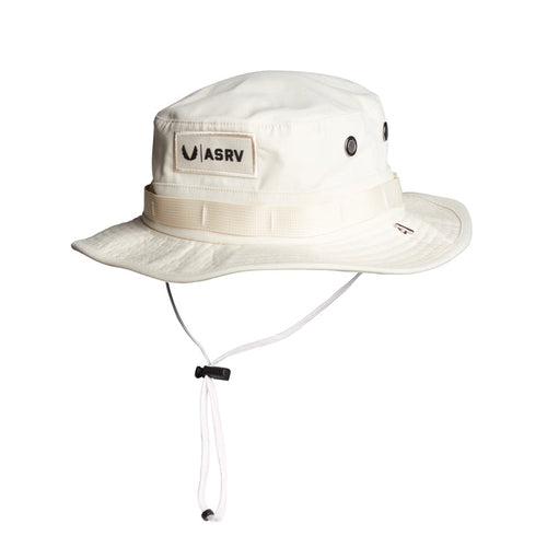 Flatlay of Vented Boonie Hat in Ivory Cream, front view