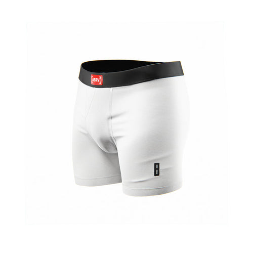 Solucell™ Essential Boxer Brief in white, displayed on a model against white background