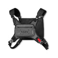 Flatlay of 0634 Conditioning Chest Pack in grey reflective, front view