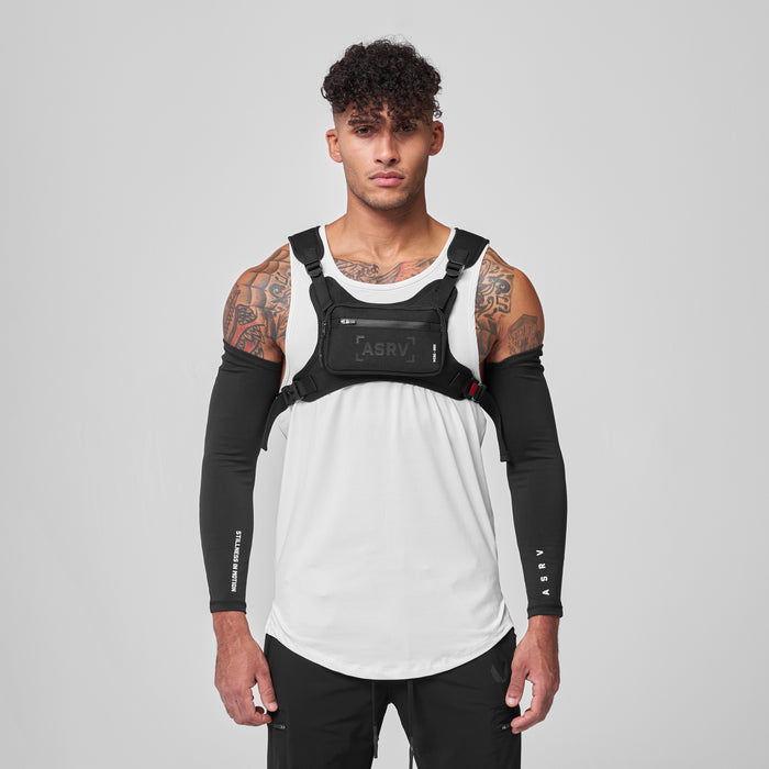 0634 Waterproof Cordura® Conditioning Chest Pack in black, worn on model