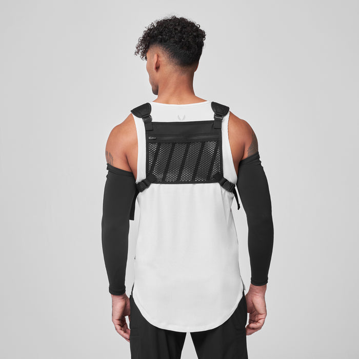 0634 Waterproof Cordura® Conditioning Chest Pack in black, back view on model
