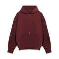 Flatlay of Tech-Terry™ Hoodie in crimson, front view on white background