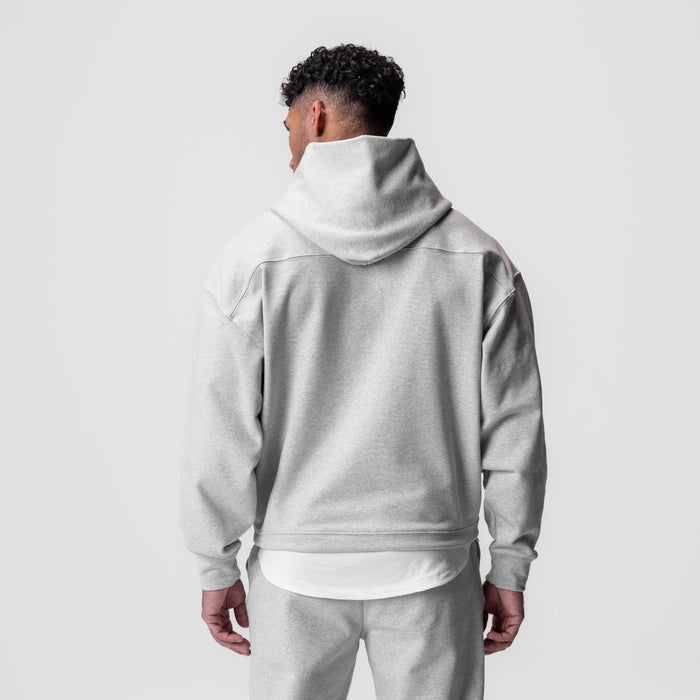 Tech-Terry™ Hoodie in Heather Grey, back view on model