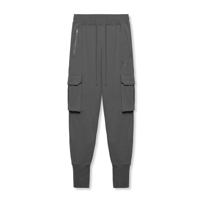 flatlay Tech-Terry™ Cargo High Rib Jogger in Space Grey, front view