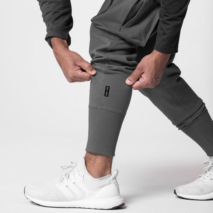 Tech-Terry Cargo High Rib Jogger in Space Grey, worn by model with white sneakers