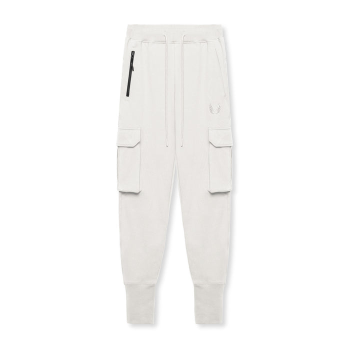 flatlay Tech-Terry Cargo High Rib Jogger in stone, front view