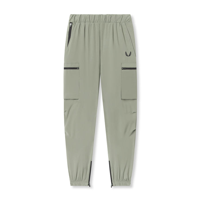 flatlay Tetra-Lite® Standard Zip Jogger in sage, front view