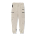 flatlay Tetra-Lite Standard Zip Jogger in sand smoke, front view