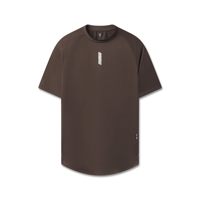 flatlay AeroSilver Established Tee in Dark Earth, front view