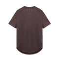 flatlay AeroSilver Established Tee in dark earth, front view
