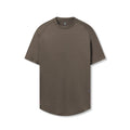 flatlay of AeroSilver® Established Tee in deep taupe, front view
