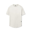 flatlay AeroSilver Established Tee in ivory cream, front view