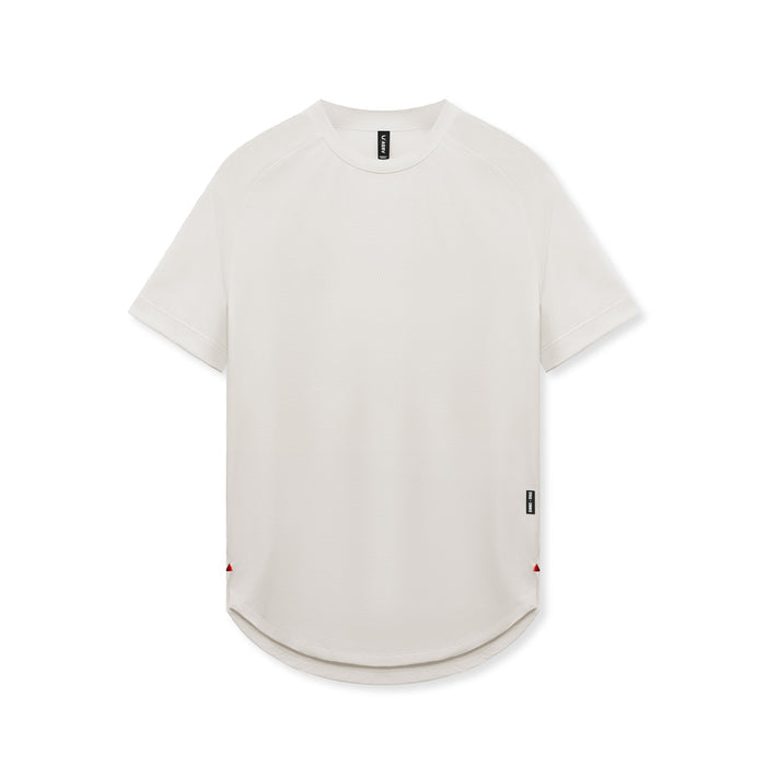 flatlay AeroSilver Established Tee in stone, front view