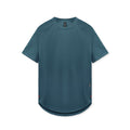 flatlay AeroSilver Established Tee in storm blue, front view