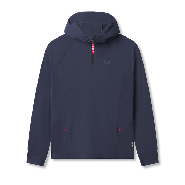 flatlay Training Hoodie in navy, front view