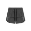 flatlay Tetra-Lite Tech Short in space grey, front view