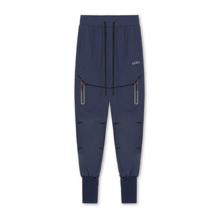 flatlay Tetra-Lite Tech High Rib Jogger in navy, front view