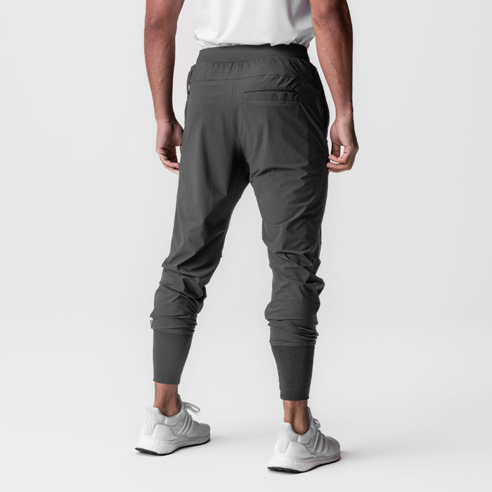 Tetra-Lite Tech High Rib Jogger in space grey, rear view on model