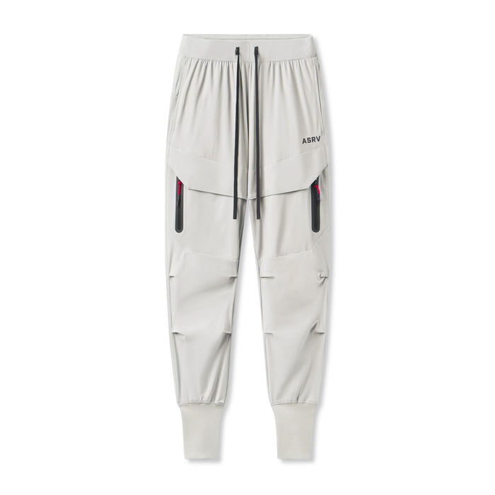 flatlay Tetra-Lite Tech High Rib Jogger in stone, front view