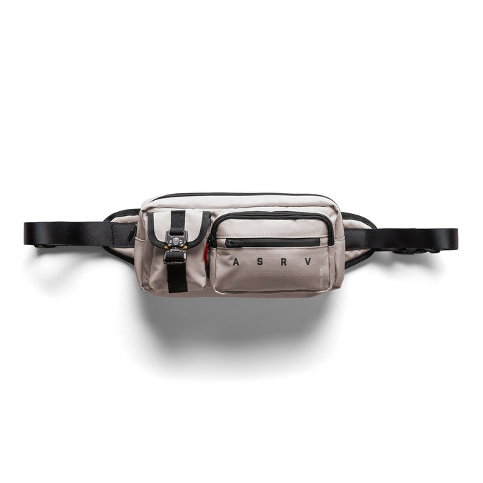 Flatlay ASRV 0703 Cordura® Tech Crossbody Pack in Chai, front view