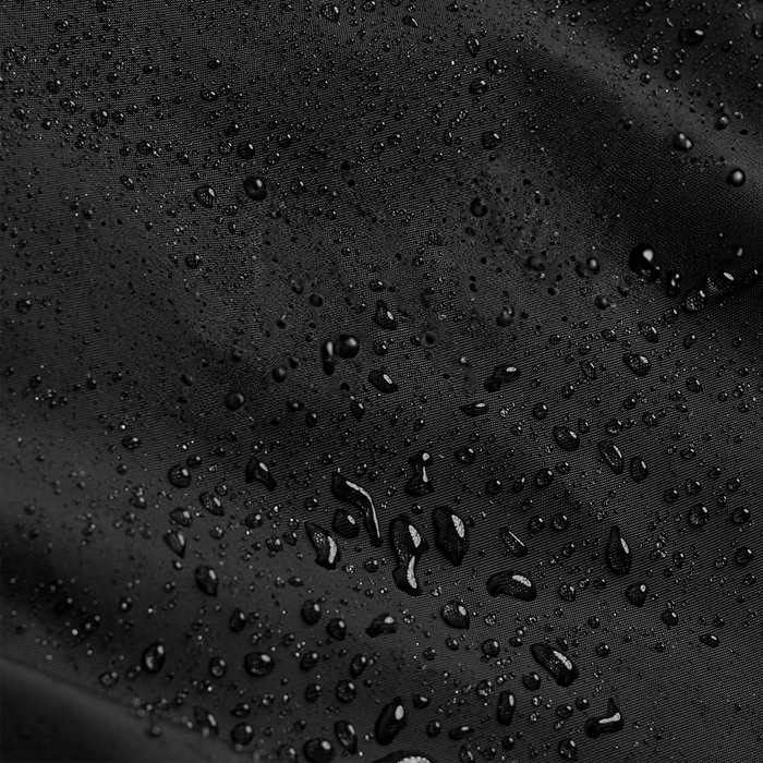 Flatlay 0710 Utility Gym Duffle Bag in black, water-resistant detail closeup