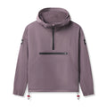 flatlay Weather-Ready Anorak Jacket in mauve/moonscape, front view with hood and chest pocket