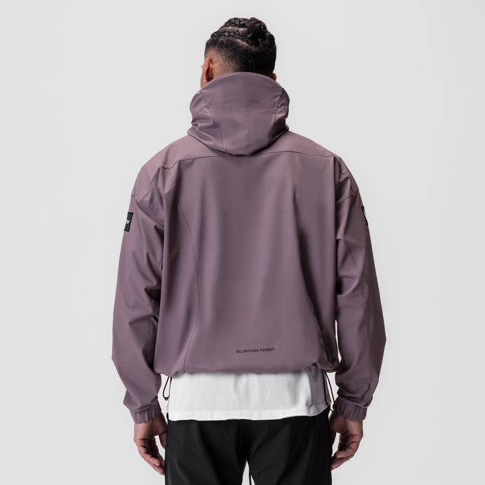 Weather-Ready Anorak Jacket in mauve, back view worn by model