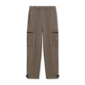 flatlay Tech-Terry Cinch Cargo Jogger in deep taupe, front view