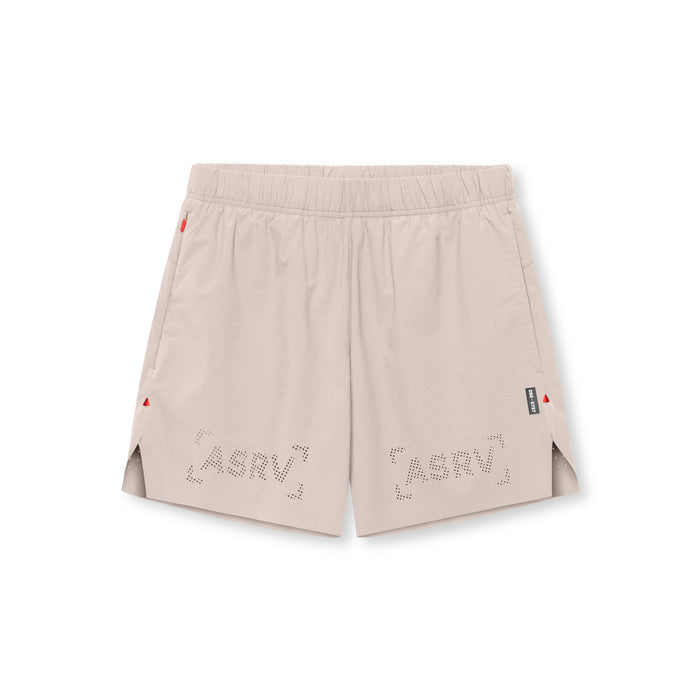 flatlay Ripstop 6" Perforated Short in Chai, front view