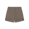 Flatlay of 0737 Ripstop 6" Perforated Short in deep taupe, front view