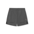 Flatlay of 0737 Ripstop 6" Perforated Short in space grey, front view