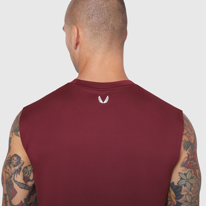 0757. AeroSilver® Cutoff Tank - Crimson
