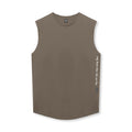 flatlay aerosilver® cutoff tank - deep taupe, front view