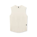 flatlay AeroSilver Cutoff Tank in ivory cream, front view