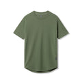 flatlay of Supima® Established Tee in olive green, front view