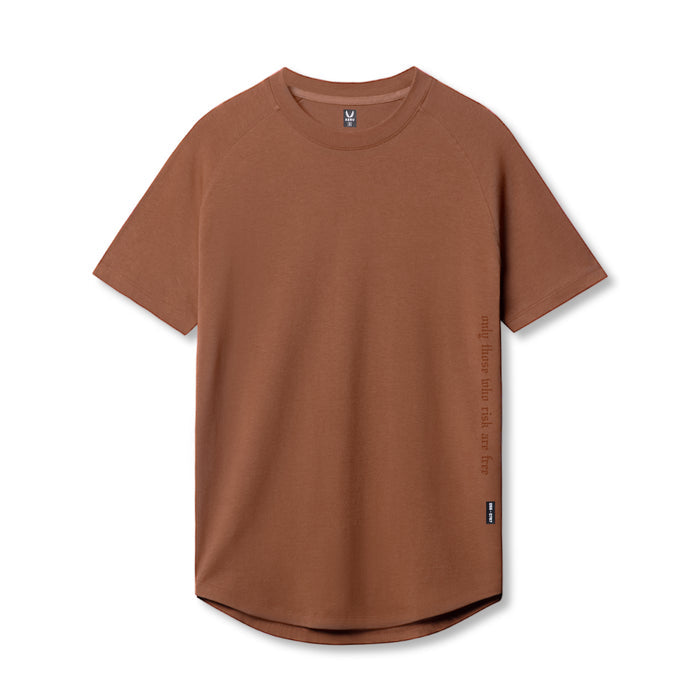flatlay Supima® Established Tee in rust, front view