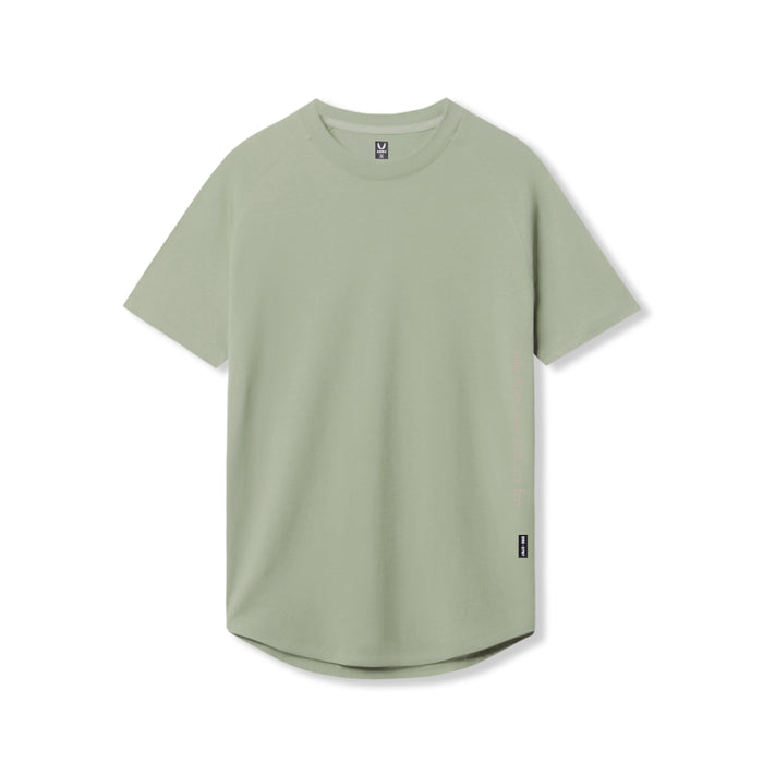 flatlay Supima® Established Tee in sage green, front view