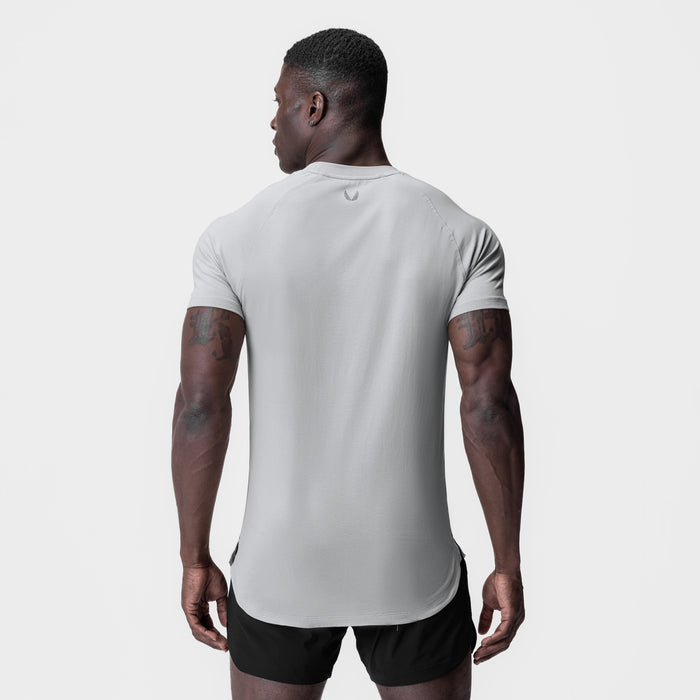 Supima® Established Tee in slate grey, rear view on model