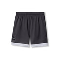 Flatlay of SilverPlus Mesh Reversible Short in Raven/White, front view