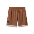 flatlay SilverPlus™ Mesh Reversible Short in rust and beige, front view