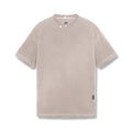 flatlay Tech Essential Relaxed Tee in faded chai, front view