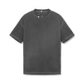 flatlay Tech Essential Relaxed Tee in faded grey, front view