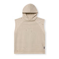 flatlay Tech Essential™ Cutoff Hoodie in faded beige, front view