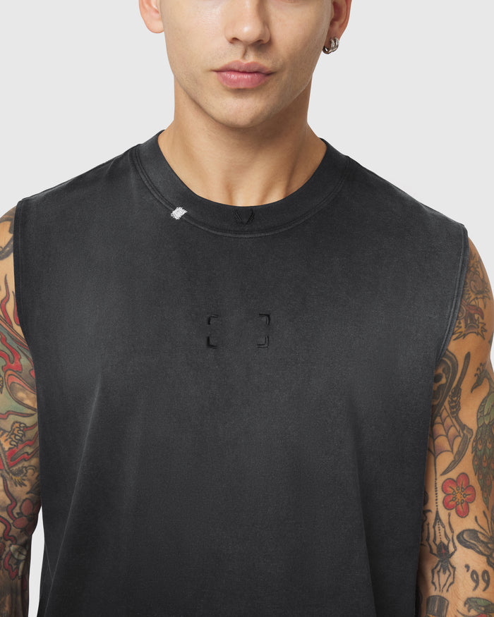 0807. Tech Essential™ Relaxed Cutoff - Black Sun Fade