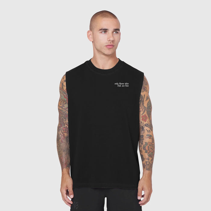 0807. Tech Essential™ Relaxed Cutoff - Black "Warrior"