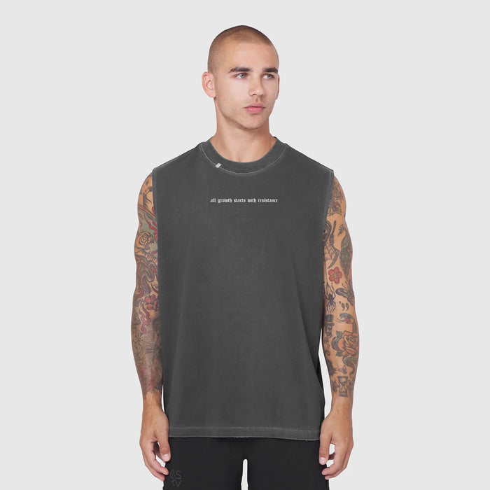 0807. Tech Essential™ Relaxed Cutoff - Faded Grey "Growth"