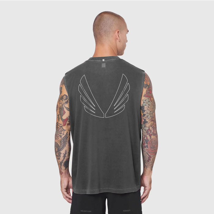0807. Tech Essential™ Relaxed Cutoff - Faded Grey "OTWR"